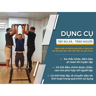 Bộ xà đu xà kép đa năng khung thép chịu lực tải trọng 200kg, lắp ghép