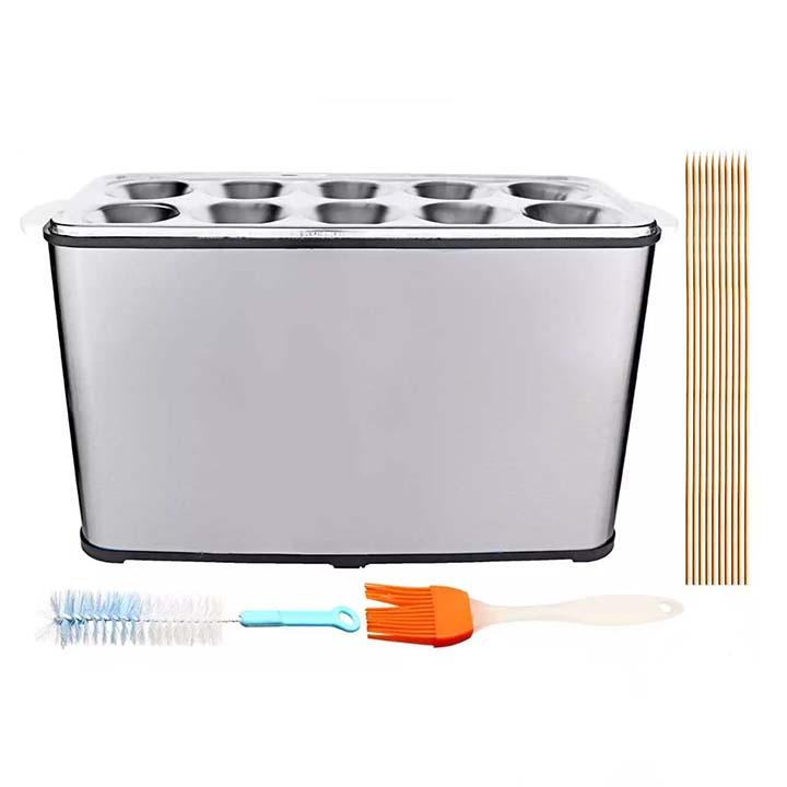 Máy Làm Trứng Cuộn Xúc Xích Công Nghiệp Tự Động Thông Minh 10 ống [BH 12 tháng]