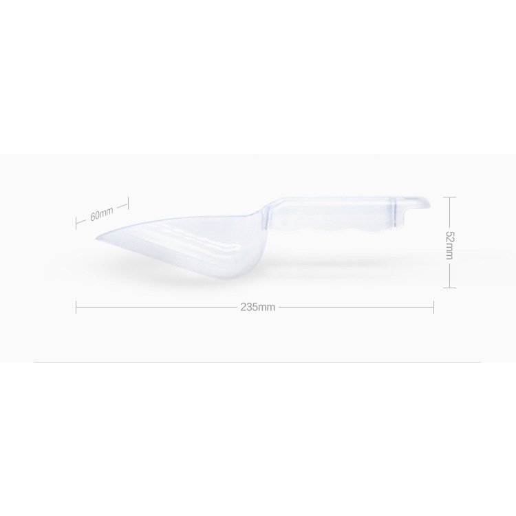 Xẻng dụng cụ xúc súc đá các loại hạt cafe bột  bằng nhựa trong suốt đa năng tiện dụng thiết kế độc đáo