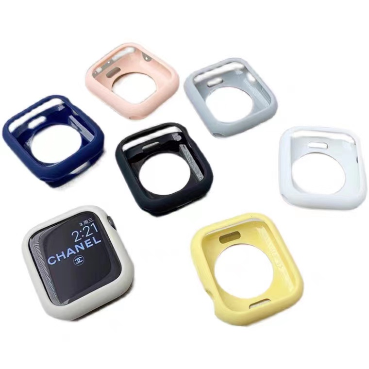 Ốp silicone mềm màu kẹo cho Apple Watch iWatch 7 SE 6 5 4 3 45 41 MM 45MM 41MM 40MM 44MM 42MM 38MM