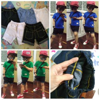 Quần Đùi Giả Jean Trắng Cho Bé Gái Size Lớn 18-30Kg