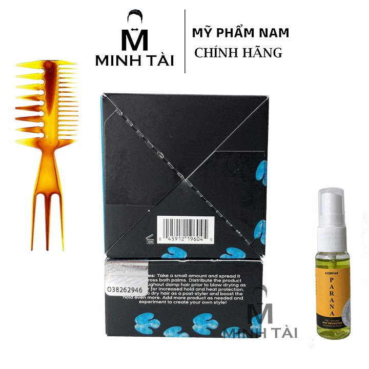 Sáp Vuốt Tóc Nam BLUMAAN Original Meraki Tê Giác 74ml + Xịt Dưỡng Tóc AZENMAN Parana 20ml + Lược Chải Tóc Texture