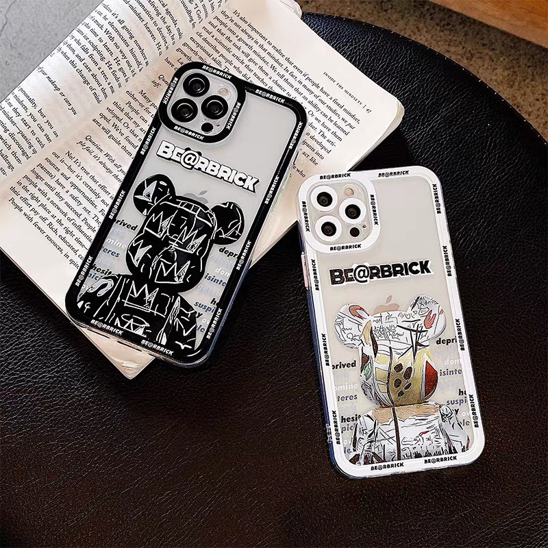 Ốp lưng iphone  trong  bear.brick viền nổi bảo vệ camera 6 6plus 7 7plus 8plus x xsmax 11 12 13 pro max plus promax