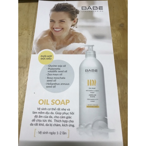 ✅CHÍNH HÃNG BABE LABORATORIOS OIL SOAP - Xà phòng tắm 100ml và 500ml | BigBuy360 - bigbuy360.vn