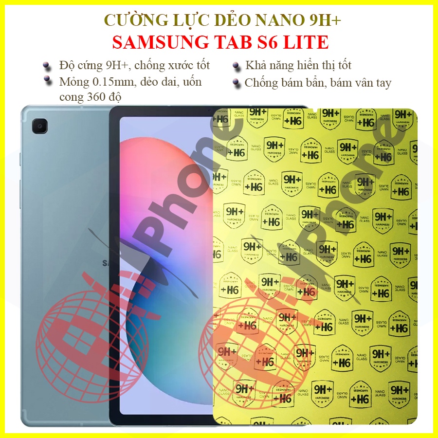 Dán cường lực dẻo nano Samsung Tab S6 Lite 10.4inch (bản 2020 & 2022)