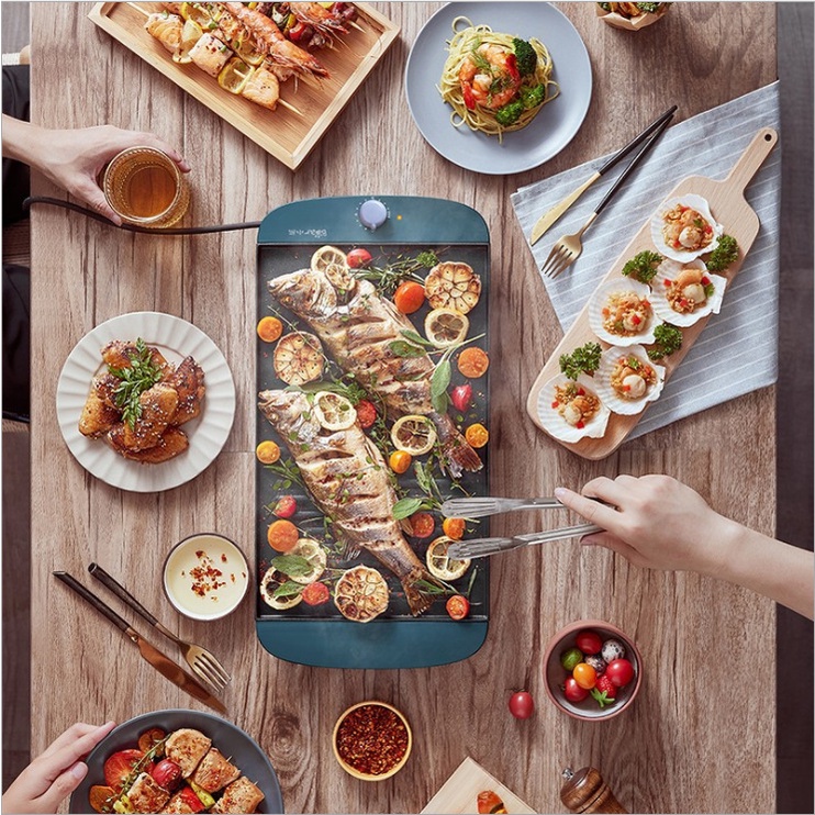 Bếp nướng điện không khói đa năng BBQ BEAR DKL-B12R2 khay nướng lớn hơn, bảo hành 12 tháng