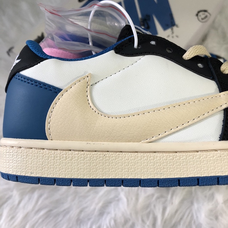 Giày thể thao nam nữ Jordan 1 Low Fragment x Travis Scott hàng 1:1 chuẩn