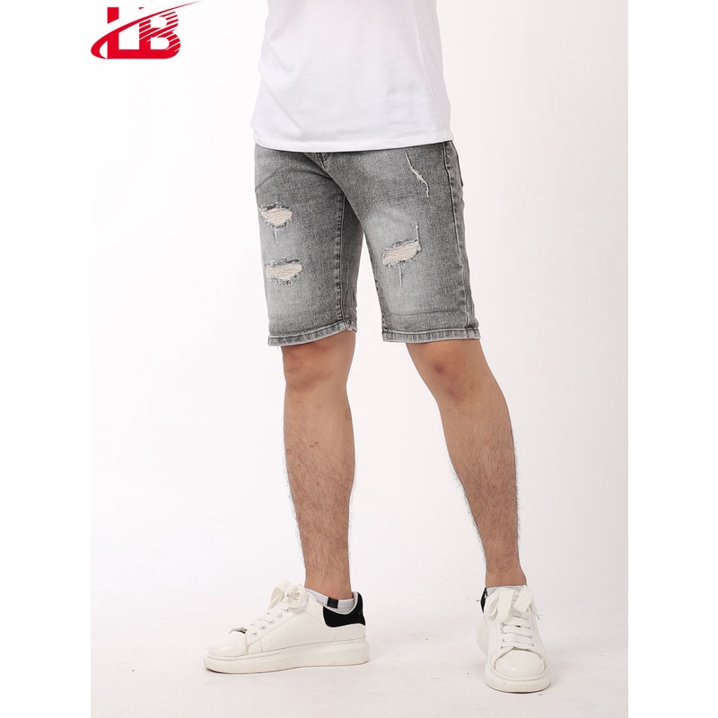 Quần Short Jean Nam Lb  Chất Jean Cotton Co Giãn Tốt,phom Body, Trẻ Trung, Cá Tính Shbbs4-5060