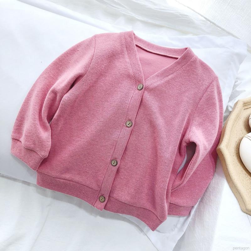 Áo Khoác Cardigan Dệt Kim Thêu Họa Tiết Xinh Xắn Cho Bé Gái