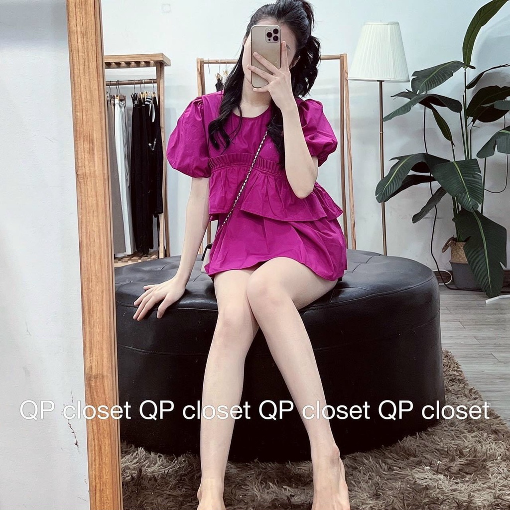 áo babydoll bánh bèo xếp ly tầng xinh
