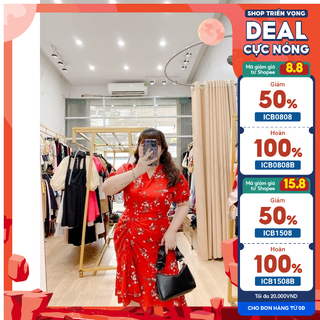 Đầm rút đùi Bigsize đuôi cá vải lụa mango 60-80kg