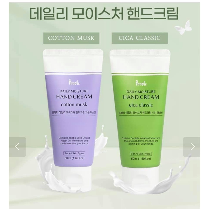 (ĐỦ BILL) Kem dưỡng htay Prreti Daily Moisture Hand Cream