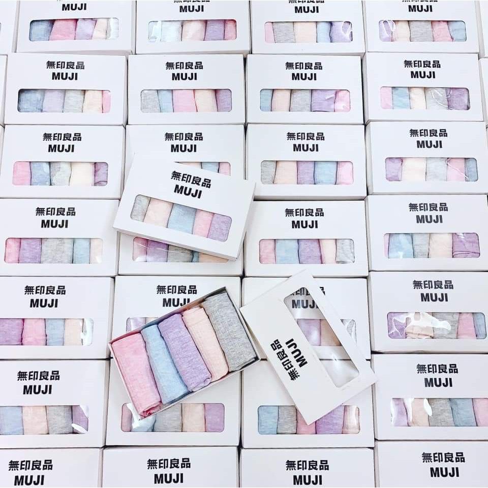 Hộp 5 Quần Lót Mujjii Cotton Kháng Khuẩn Muối Tiêu