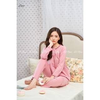 L137 Bộ bầu cotton cổ bèo có khóa cho bé ti quần có chun chỉnh bụng B2 MUM