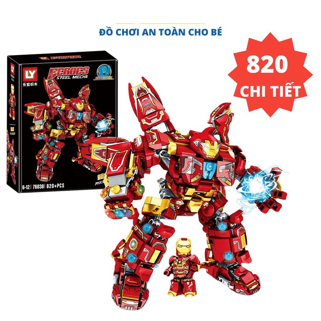 Mô hình lắp ráp Iron man,Hulkbuster nhiều kích thước lắp ráp mô hình người sắt,chiến giáp,robot