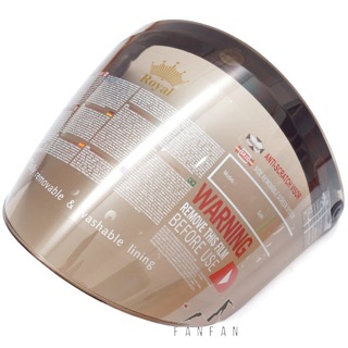 Kính Thẳng ROYAL Gắn Nón Bảo Hiểm 3/4