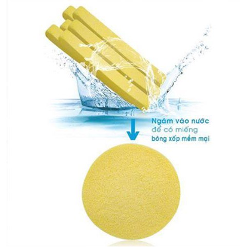 Túi bông mút rửa mặt bọt biển 12 miếng Nhật Bản ChiVey nhỏ gọn tiện dụng mang theo du lịch