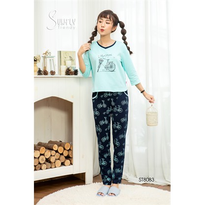 Bộ mặc nhà Sunfly thu đông mã ST8083