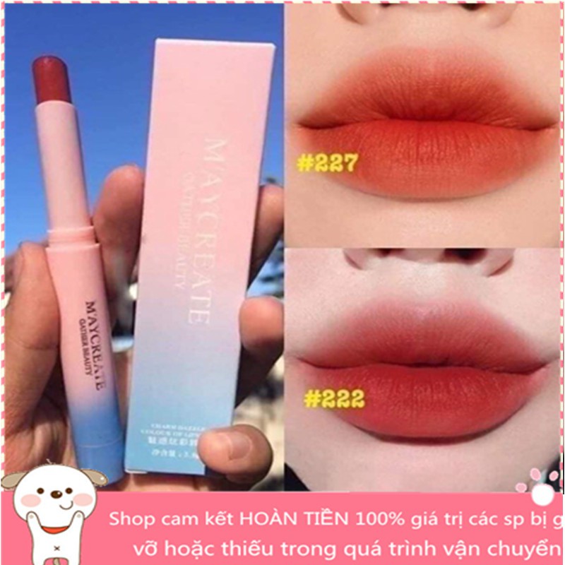 Son thỏi lâu trôi thiết kế nhỏ gọn xinh xắn cho nữ nhiều màu tuỳ chọn son bóng | BigBuy360 - bigbuy360.vn