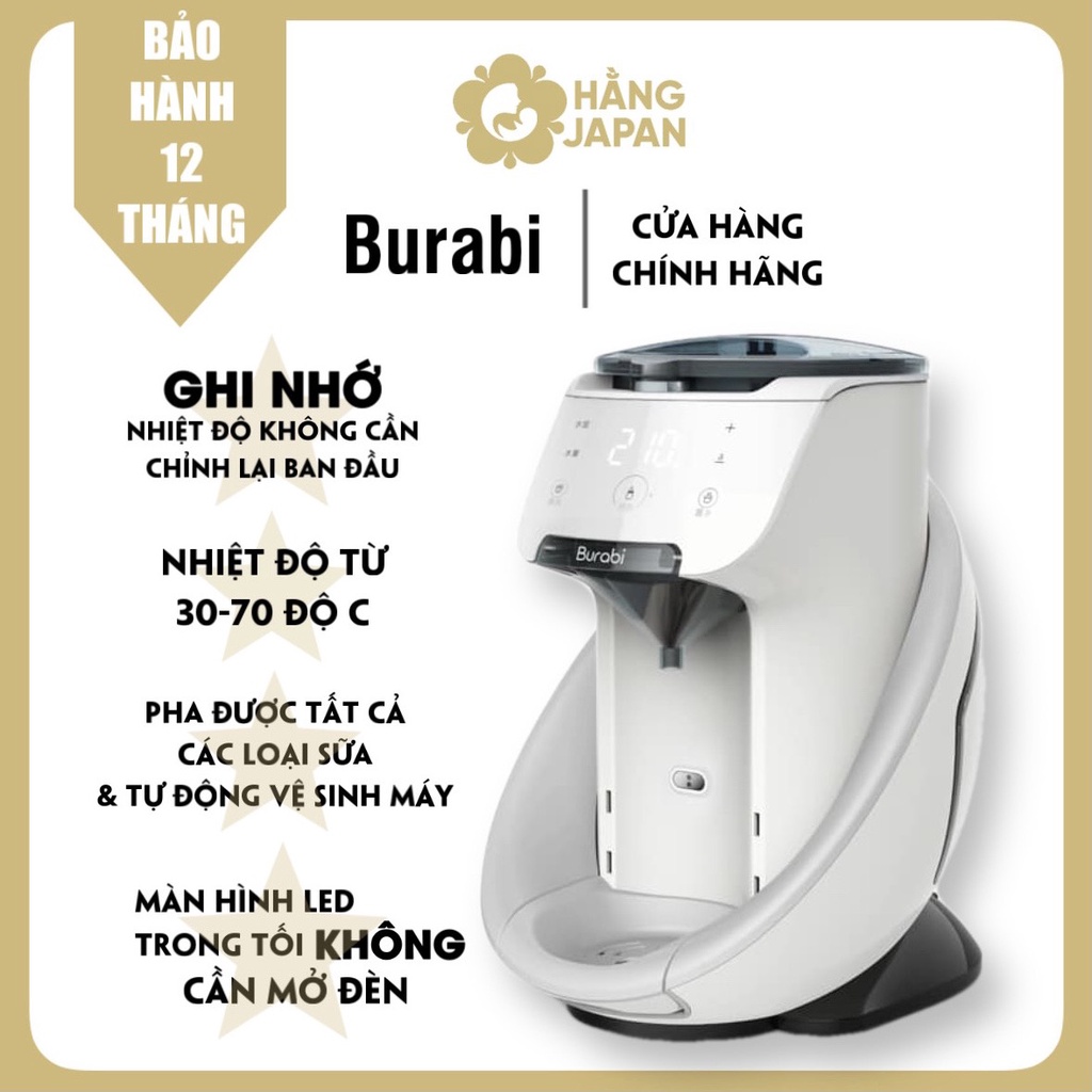 Máy pha sữa cho bé Burabi plus - Bảo hành chính hãng 1 năm hỗ trợ kỹ thuật trọn đời