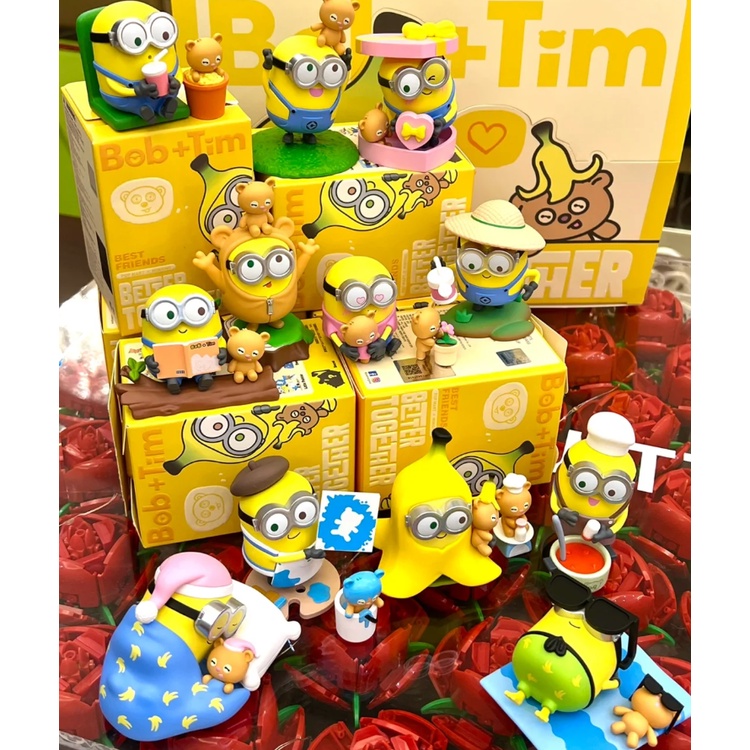 Mô Hình Nhân Vật Minions Bob & Tim Better Together Series Dễ Thương Dùng Làm Quà Tặng Trang Trí