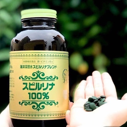Tảo xoắn Spirulina tem đỏ Nhật Bản - Hộp 2200 viên