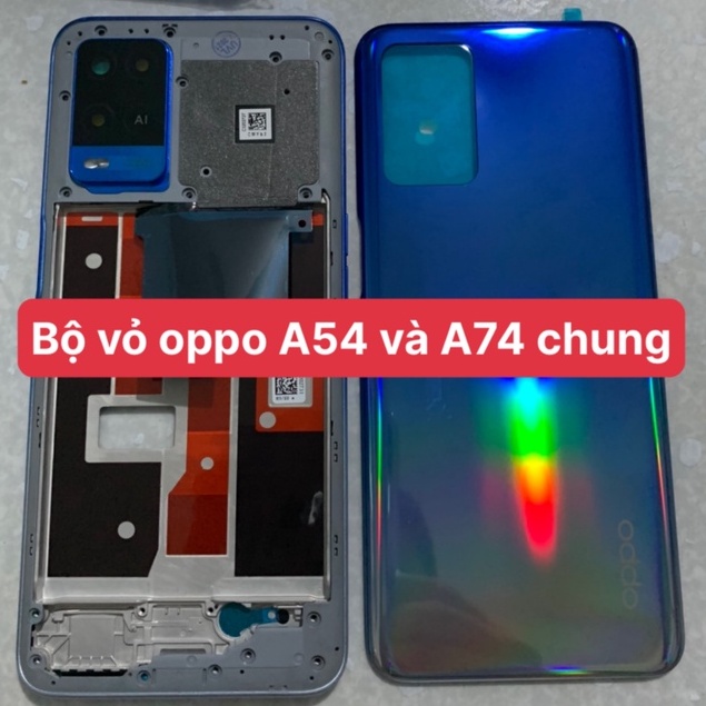 bộ vỏ oppo A54 - bản 4G gồm lưng,sườn,phím,kính camera