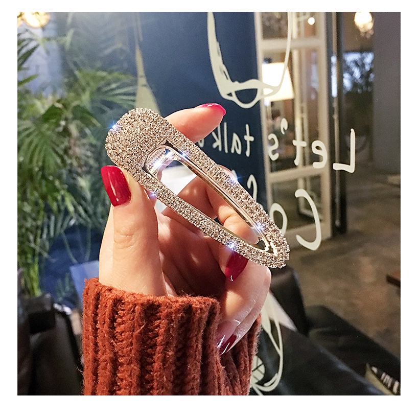 Kẹp tóc đính đá lấp lánh thời trang phong cách Hàn Quốc