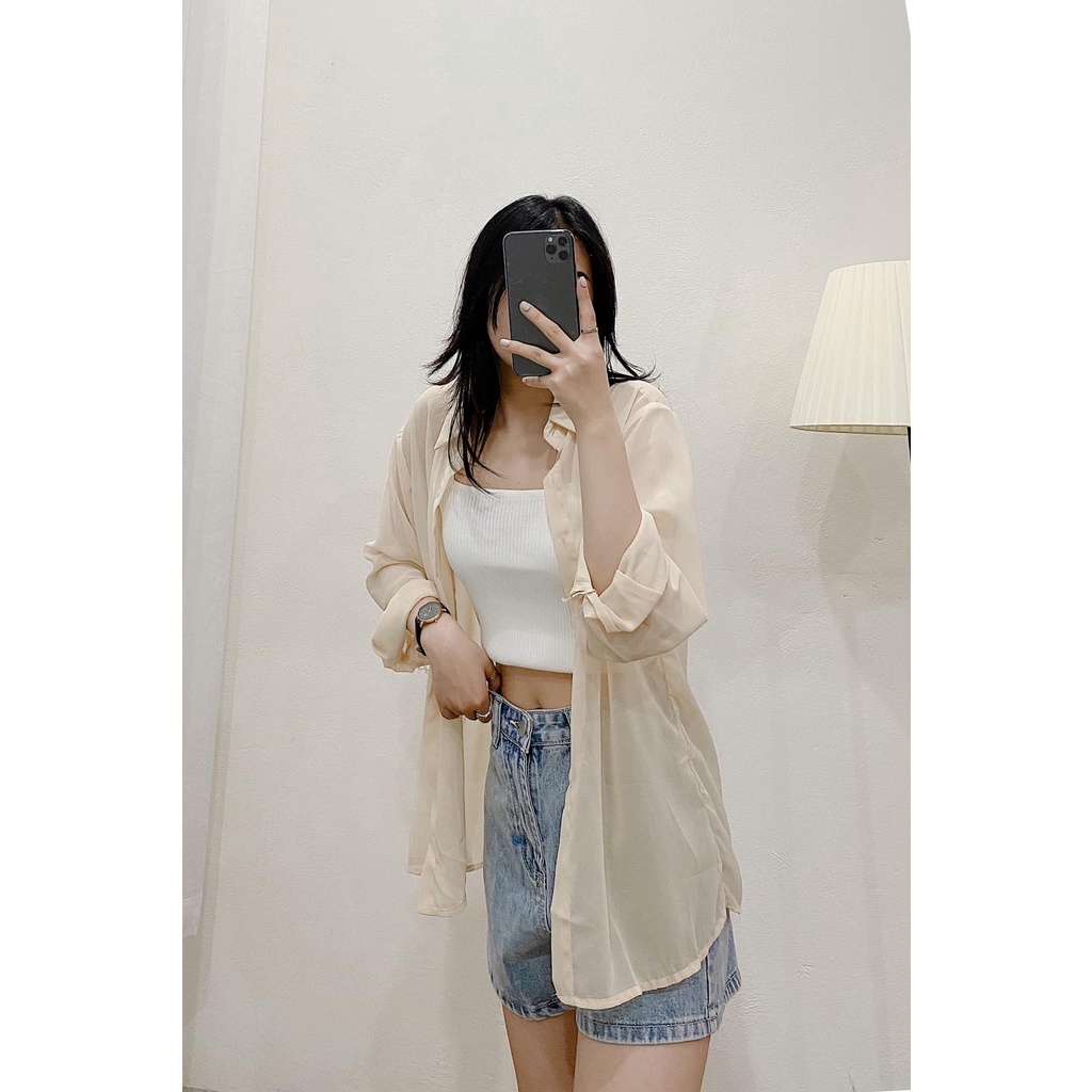 Áo sơ mi voan mỏng
