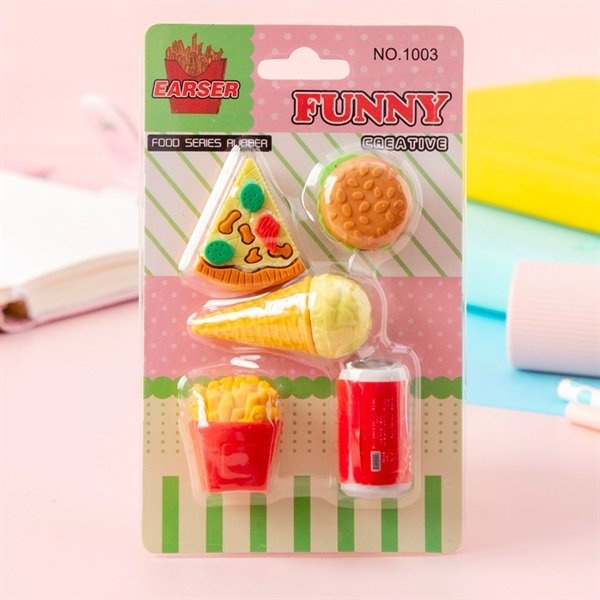 Set 5 cục tẩy hình thức ăn nhanh siêu cưng - shop Liam