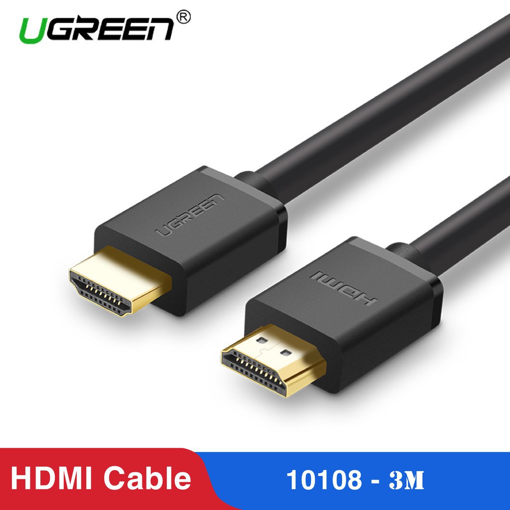 [Mã ELHACE giảm 4% đơn 300K] Cáp HDMI Chính Hãng Ugreen hỗ trợ 3D,4K 10106 60820 10107 10108 10109 10178 HD104