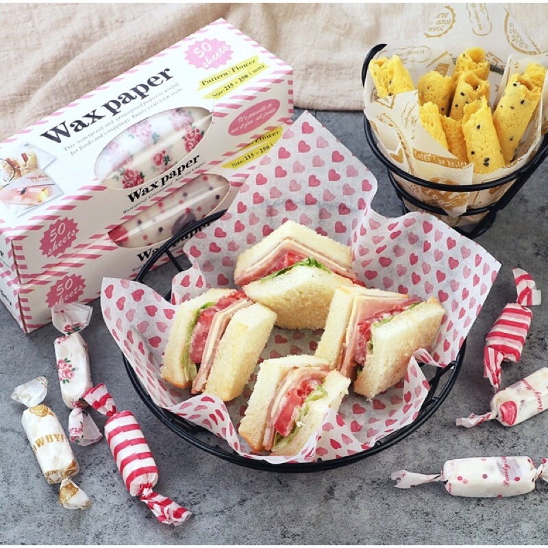 Set 10 giấy gói bánh hamburger chống dầu mỡ tiện lợi