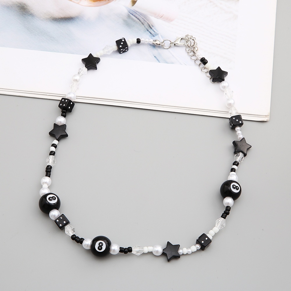 Vòng Cổ Choker Chuỗi Hạt Ngọc Trai Trắng Đen Thời Trang Cho Nữ