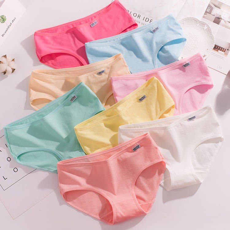 Combo 10 Quần lót cotton mềm mại thoáng mát co giãn 4 chiều, thiết kế phong cách đơn giản, nổi bật - ZQPULO quần lót nữ 