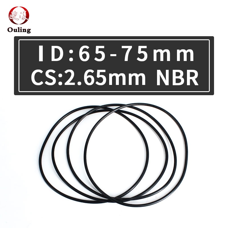 10 CÁI / Lô Vòng đệm cao su NBR Vòng đệm chữ O CS 2,65mm Độ dày ID65/67/69/71/73/75 * 2,65mm Vòng đệm Nitrile O Vòng đệm chịu dầu Chịu mài mòn và chống thấm nước