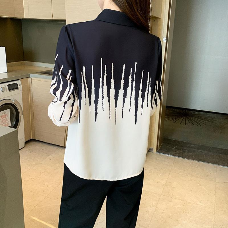 Áo Sơ Mi Chiffon Dài Tay Dáng Rộng Phong Cách Hàn Quốc Cho Nữ