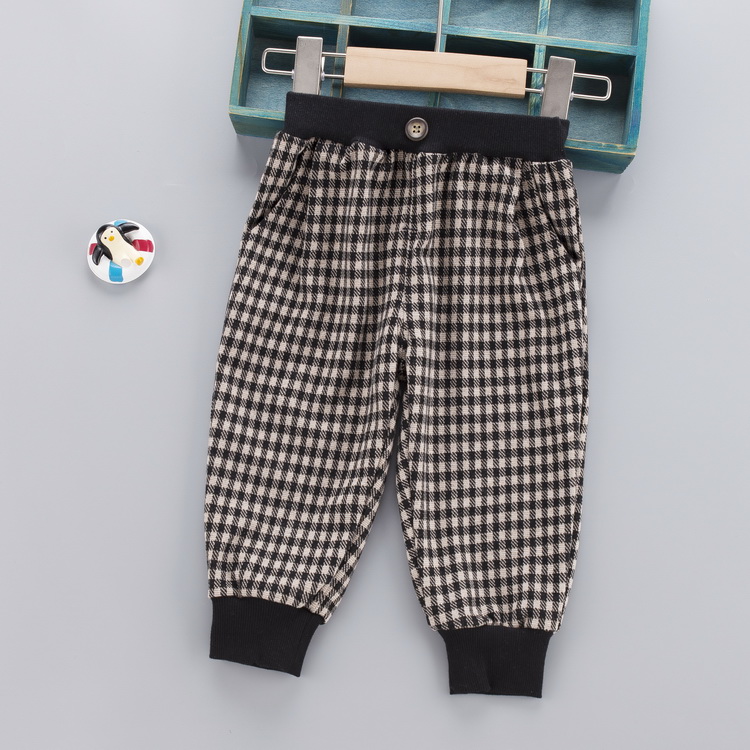 Quần dài cotton họa tiết kẻ sọc ca rô đáng yêu thời trang dành cho bé từ 0-5 tuổi