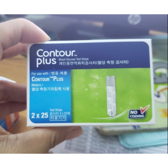 (GIAO NHANH 30 PHUT) Que thử đường huyết CONTOUR PLUS (50 QUE)