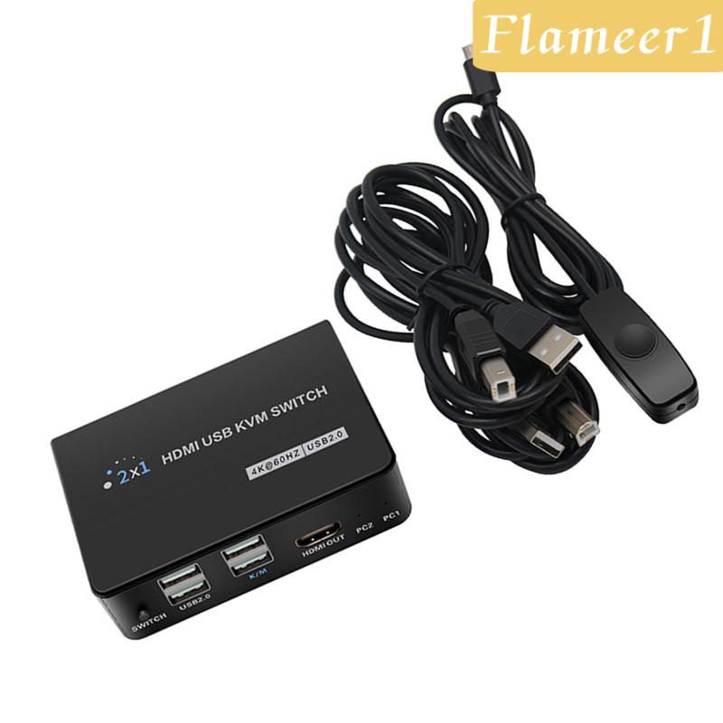 Bộ Chuyển Đổi HDMI KVM 1 4K KVM 2 Cổng Cho 2 PC Sharing 1 Bộ Bàn Phím Và Chuột