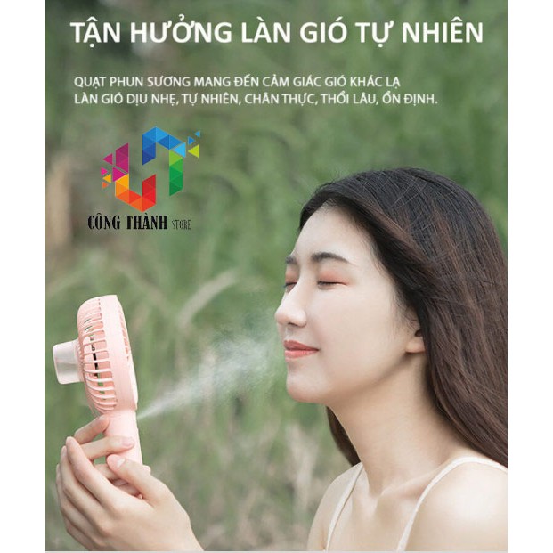 [Hàng Chính Hãng] Quạt mini cầm tay phun sương tạo ẩm 2 in 1 Jisulife F9 | BigBuy360 - bigbuy360.vn