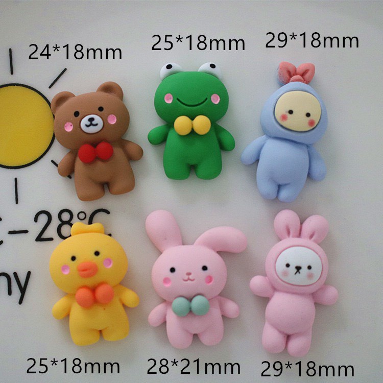Charm (C541) slime/ Dụng Cụ Charm Trang Trí [Ko Keo &amp; Nút] Hình Bé Thú Sinh Động  - Giá 1 cái