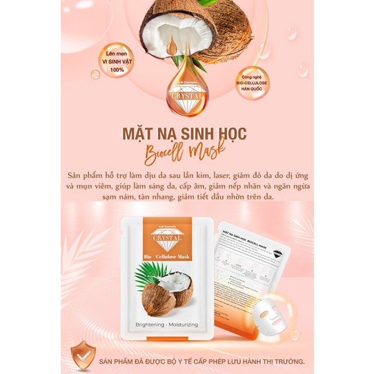 MASK PHỤC HỒI BIOCELL - nước dừa tươi lên men