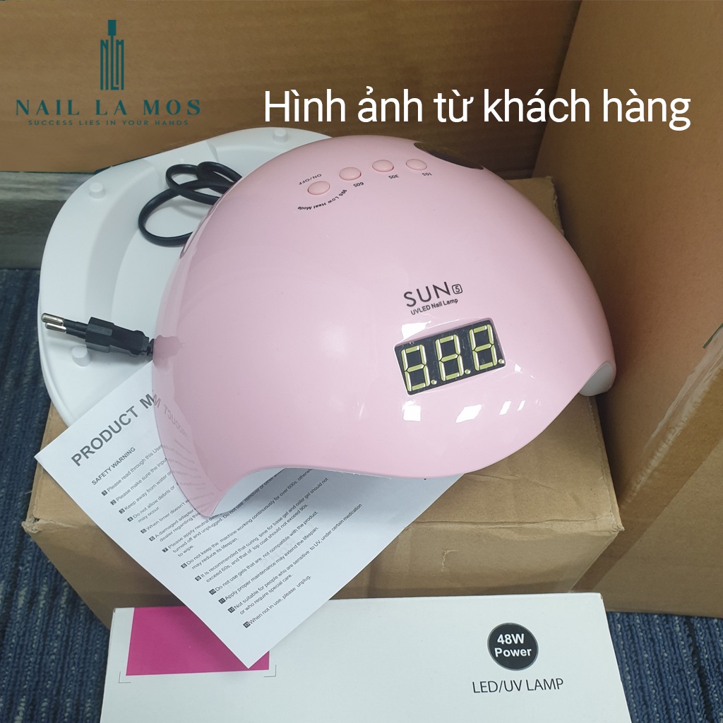 Máy hơ gel SUN 5 UV/LED tem xanh 48W 24 bóng đèn - Máy hơ mini dành cho học viên thực hành