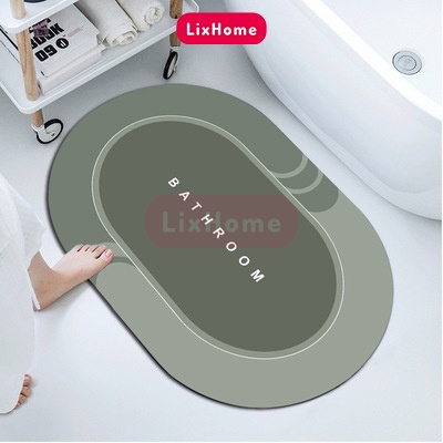 Thảm chùi chân thấm nước chống trượt nhà tắm silicon LixHome, thảm lau chân thấm nước nhà tắm màu sang trọng