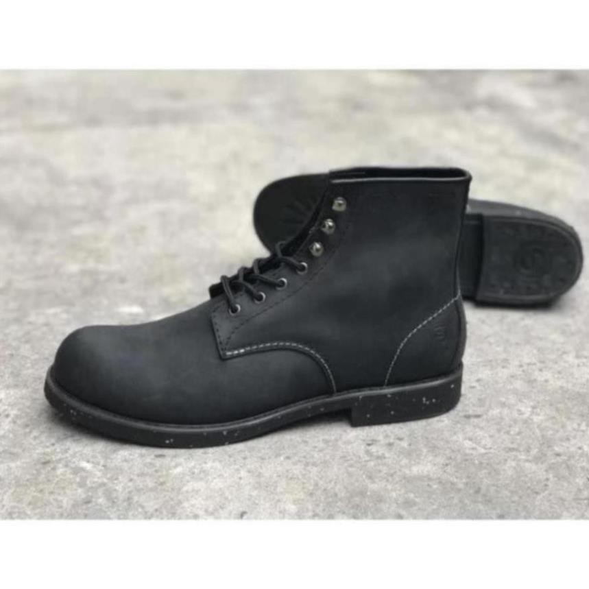 Giày cao cổ nam da bò Beckman Boots Black