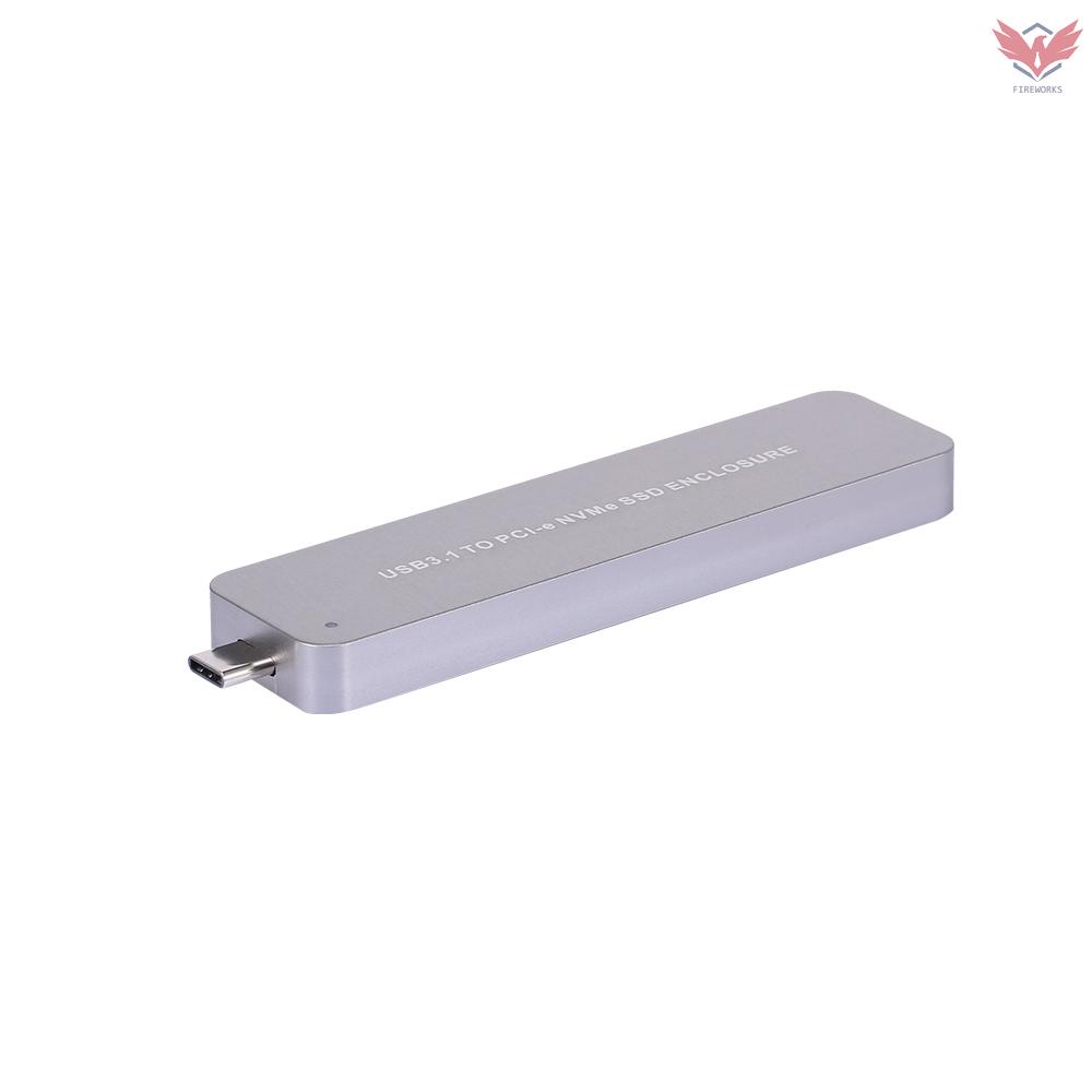 Fir M.2 NVME to Type-C Adapter M2 PCIE SSD Adapter Card Portable Hard Drive Enclosure Plug & Play