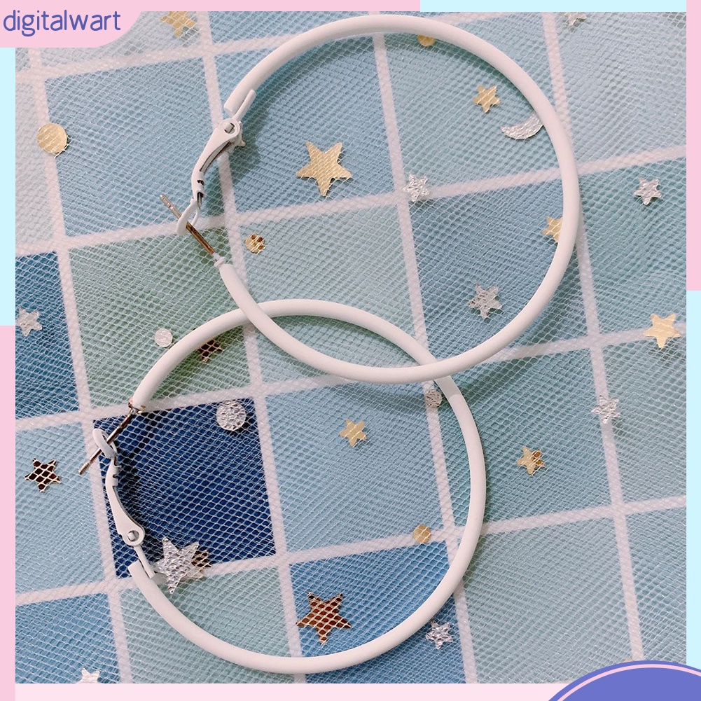 Khuyên Tai Tròn Lớn Màu Sắc Kẹo Ngọt Sáng Tạo Dành Cho Nữ