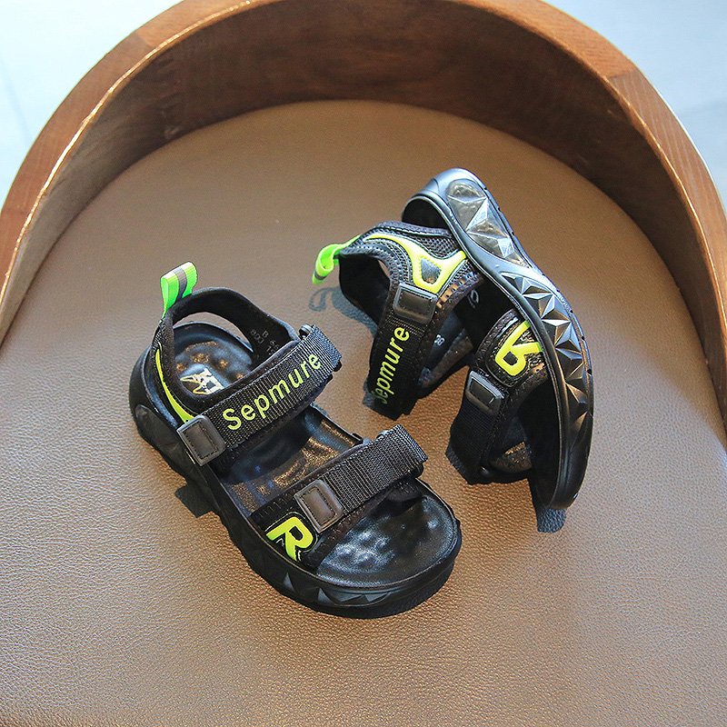 sandal cho bé - dép quai hậu bé trai, bé gái hàng nội địa khâu đế siêu đẹp, bền chữ R 6608 ( có video &amp; ảnh thật)