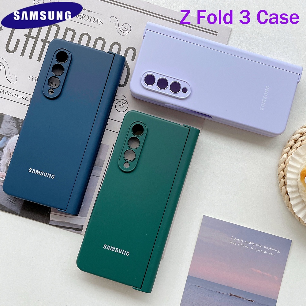 Ốp Điện Thoại Nhựa Chống Sốc Có Ngăn Đựng Bút Cảm Ứng Cho Samsung Galaxy Z Fold3 5G