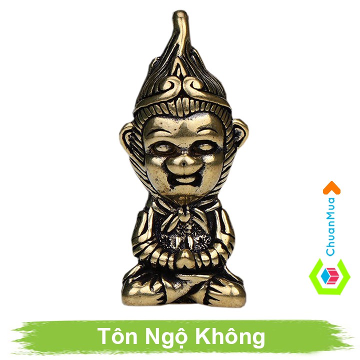 Móc khóa bằng đồng con khỉ TÔN NGỘ KHÔNG ( May Mắn, Phong Thủy, Trang trí ô tô, Balo, Decor Tiểu Cảnh, Gắn Chìa Khóa...)